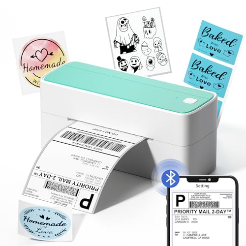Phomemo Bluetooth Thermal Shipping Label Printer, 241BT Wireless Thermal Label Printer for Shipping Packages, Inkless Thermal Sh
