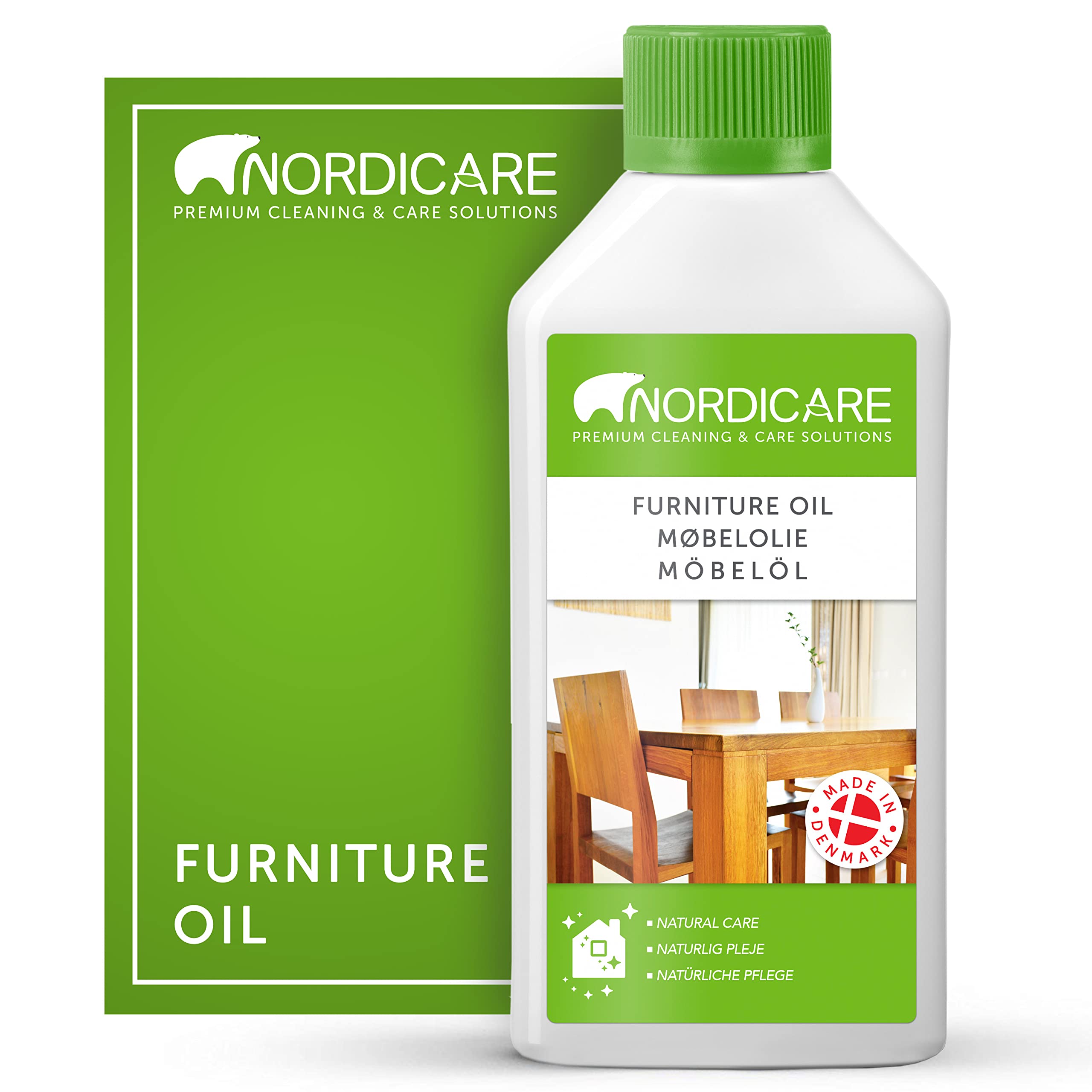 Nordicare Wood Oil Colorless - Premium Walnut Oil, Teak Oil, Wood Oil Furniture for Oak, Beech, Teak, Walnut, Pine, Larch - Natu