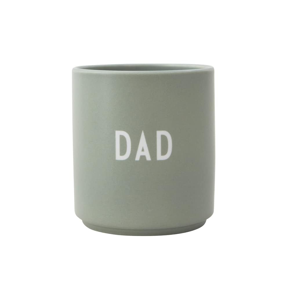 Design Letters Dad Mug 11 Oz  Coffee Mug Designed in Denmark  Novelty Coffee Cups with Engraved Words in Front & Back (DAD, LOVE