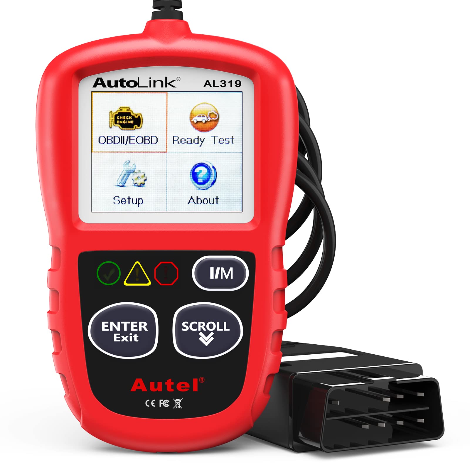 Autel Professional OBD2 Scanner AL319 Code Reader, Enhanced Check and Reset Engine Fault Code, Live Data, Freeze Frame, CAN Car 