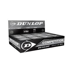 Dunlop Squash Balls Competition Yellow, 12 Balls, for Beginners and Advanced Players - Slow Speed