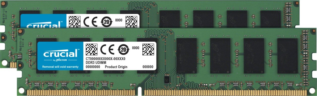 Crucial 8GB Kit (4GBx2), 240-pin DIMM, DDR3 PC3-12800,
