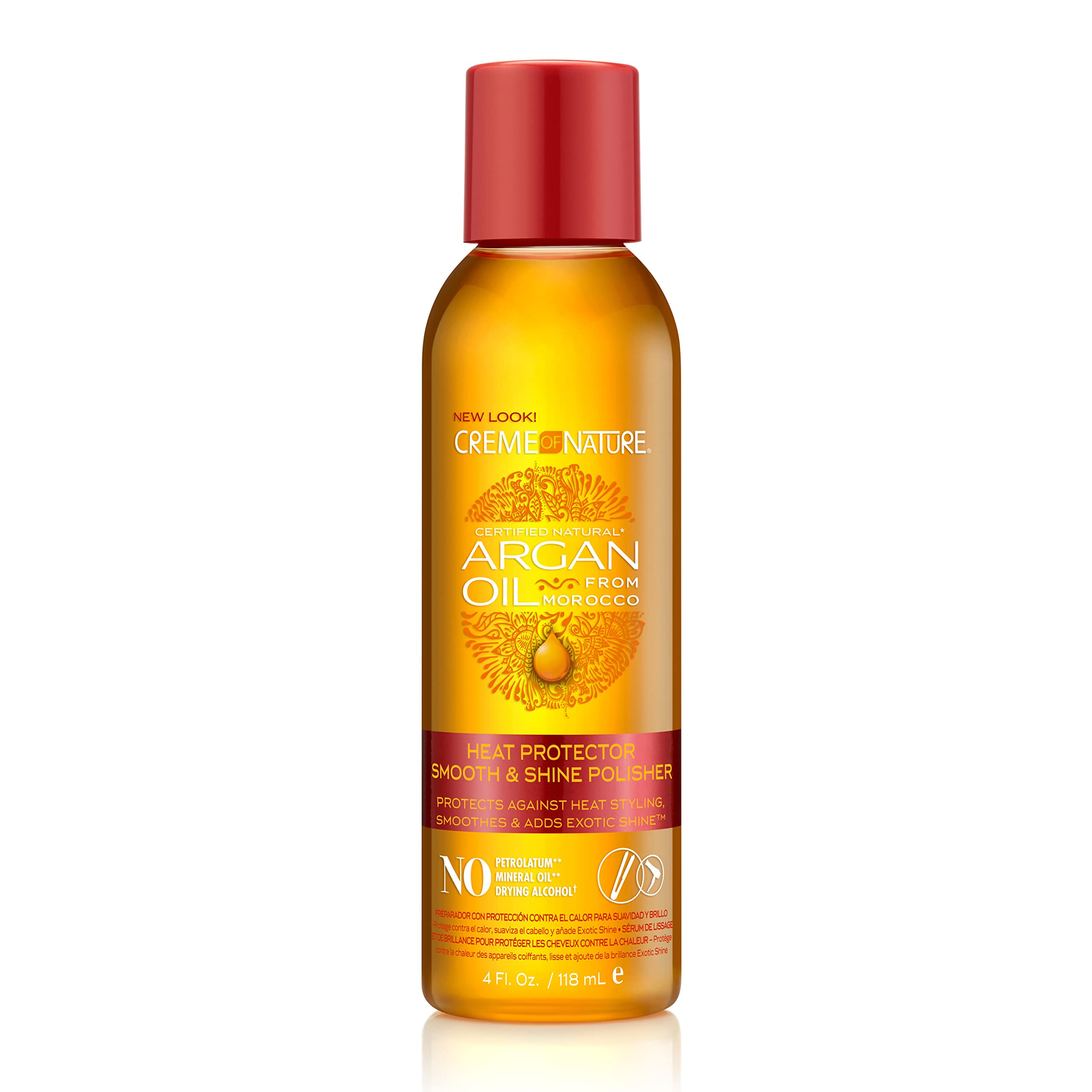 Creme of Nature, Argan Oil for Hair, Smooth & Shine Hair Polisher, Argan Oil of Morocco for Anti Frizz Control, 4 Fl Oz