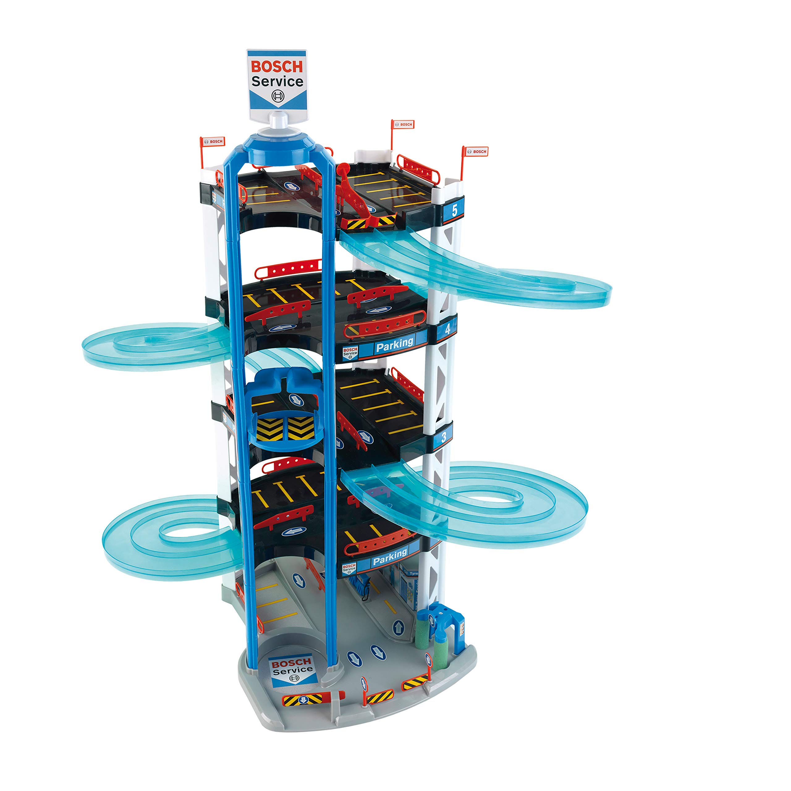 Theo Klein - Bosch Car Park 5 levels Premium Toys For Kids Ages 3 Years & Up , Bosch 5 Level Car Park