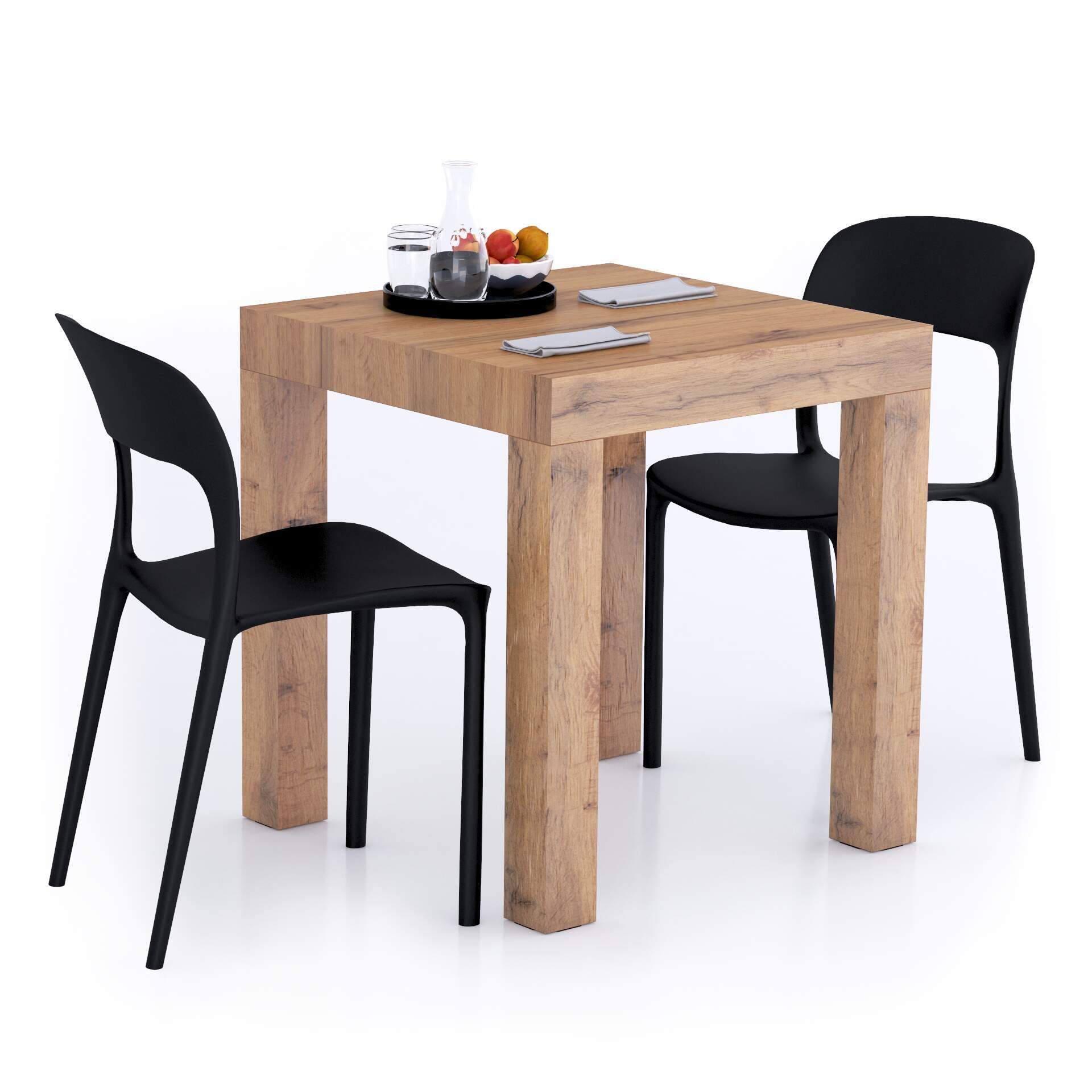 Mobili Fiver, First Fixed Table, Rustic Oak, Made in Italy
