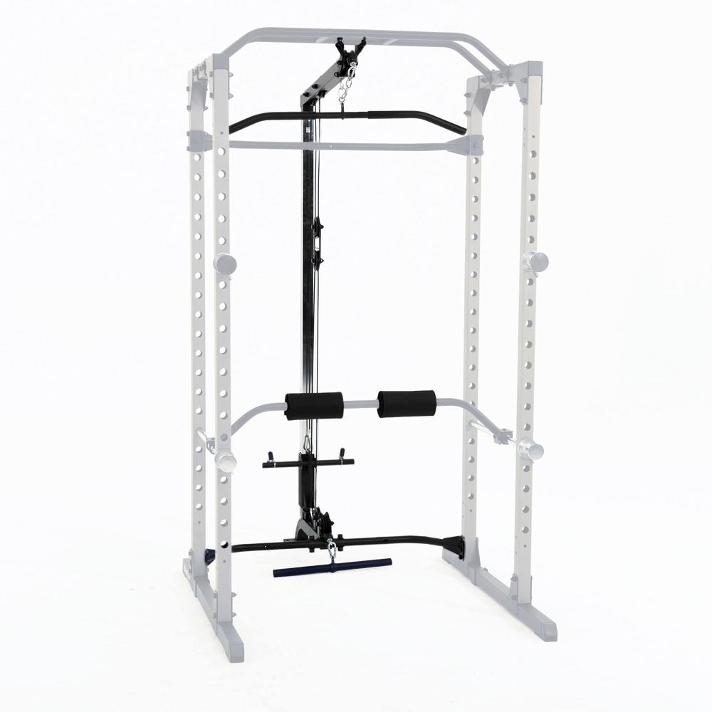 Fitness Reality unisex adult Pull-down Only Lat Pull down Attachment, Chrome, Black, One Size US