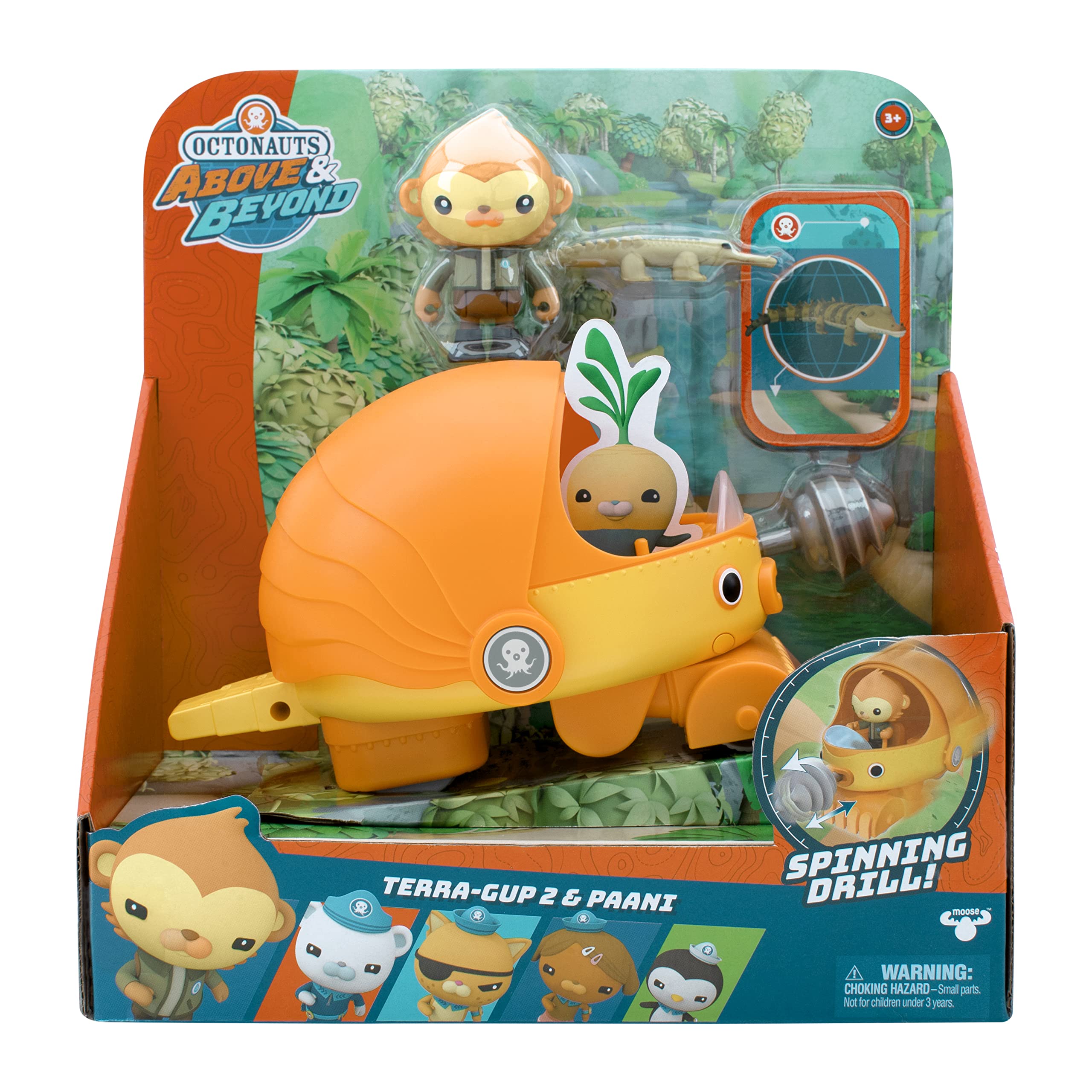 Disney OCTONAUTS Above & Beyond | Terra Gup 2 and Paani | Deluxe Toy Vehicle & Figure | Recreate Missions, Multicolor (61109)