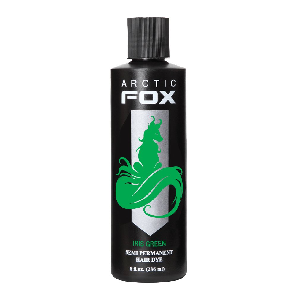 ARCTIC FOX Vegan and Cruelty-Free Semi-Permanent Hair Color Dye (8 Fl Oz, IRIS GREEN)