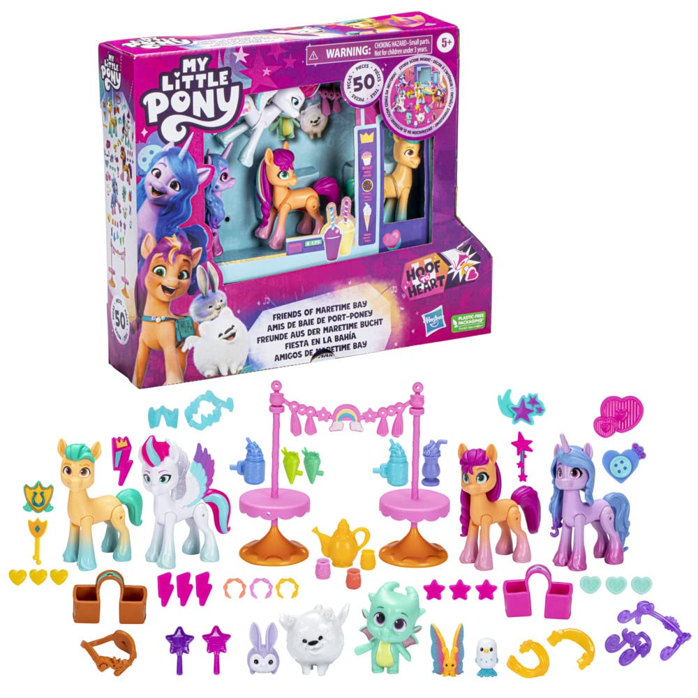 My Little Pony: Make Your Mark Friends of Maretime Bay Toy, 4 Pony Figures and Accessories, for Children 5 and Up