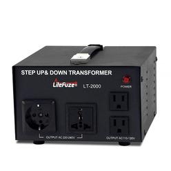 LiteFuze LT Series 2000 Watt Step Up/Down Voltage Converter Transformer - 110v to 220v / 220v to 110v Power Converter - Fully Gr