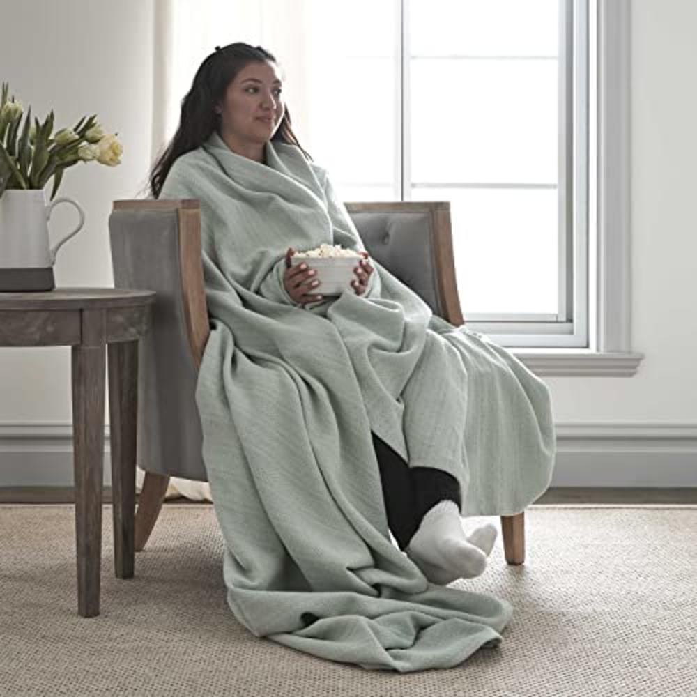Vellux 100% Cotton Blanket - 360 GSM Soft, Breathable, Cozy & Lightweight Thermal Blanket - All Season Twin Size Blanket Perfect