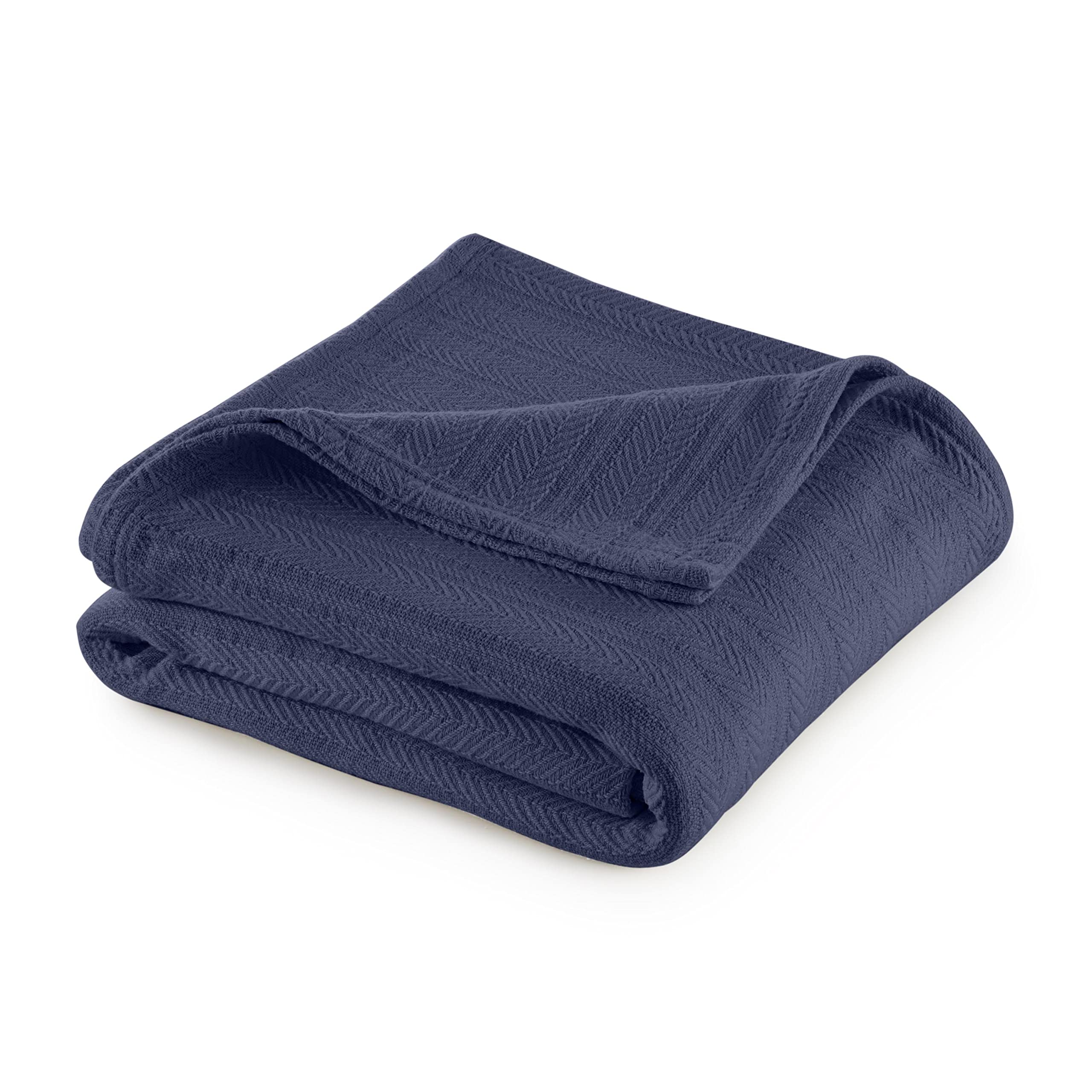 Vellux 100% Cotton Blanket - 360 GSM Soft, Breathable, Cozy & Lightweight Thermal Blanket - All Season Twin Size Blanket Perfect