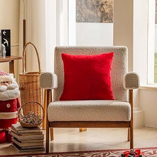 Pillow Cover Red Fluffy Throw Pillows Home Brilliant Fur Red