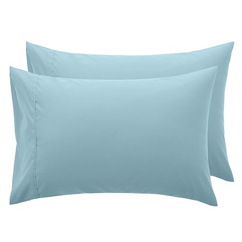 Dan River 100% Cotton Jersey Pillowcase Queen Size| Jersey Knit Pillowcases| Soft Cozy Pillow Covers| Heather Cotton Jersey Pill