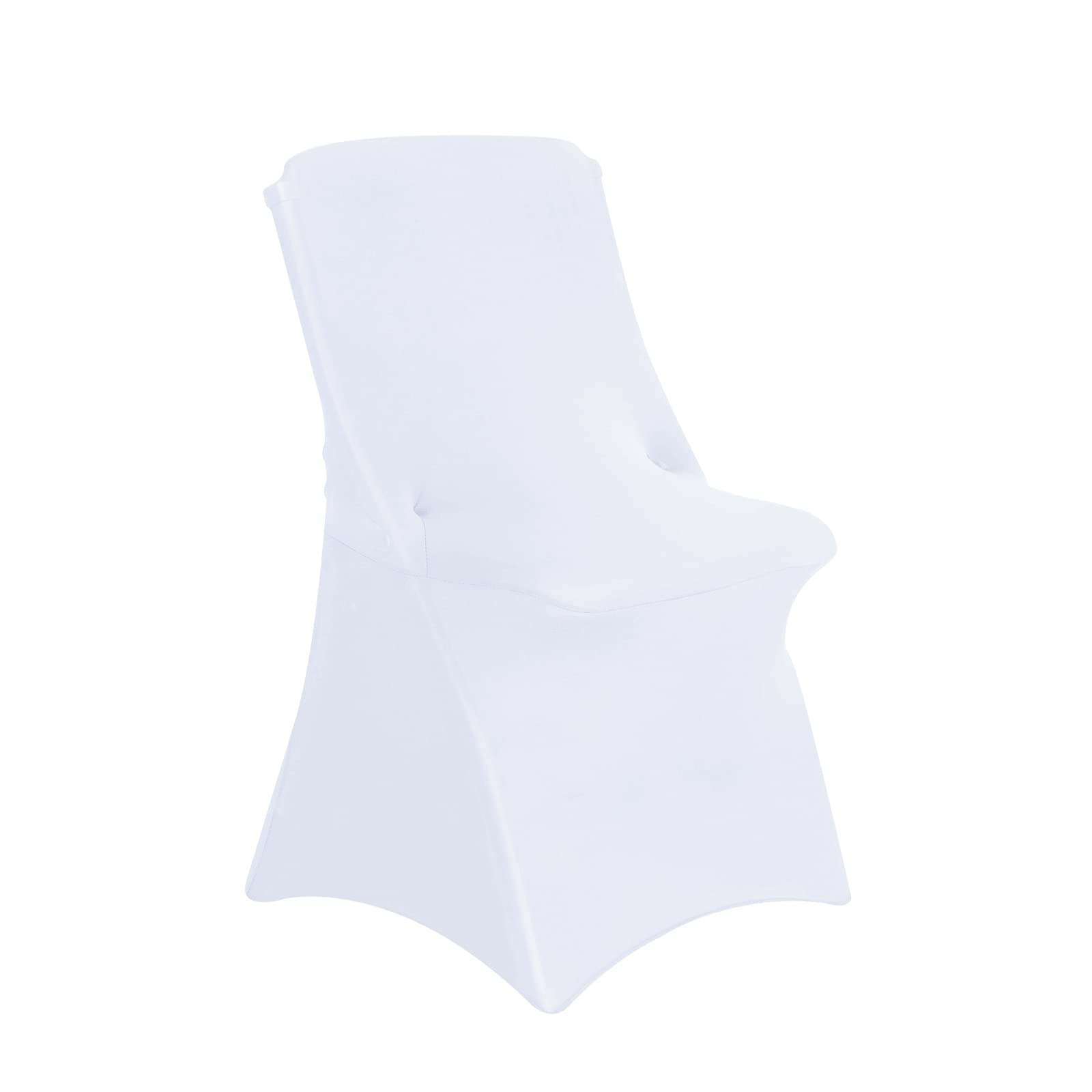 AZON White 10PCS Stretch Folding Spandex Chair Covers for Banquets, Weddings, Party and Celebration