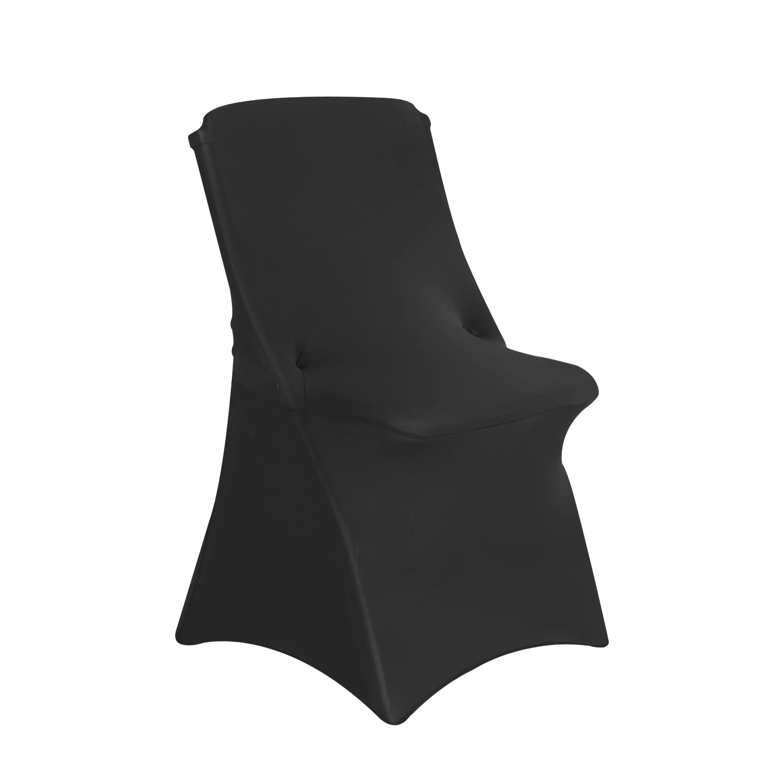 AZON Black 50 Pack Stretch Folding Spandex Chair Covers for Banquets, Weddings, Party and Celebration