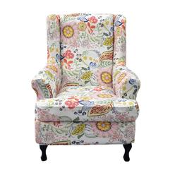Ancheng Wing Chair Slipcovers 2 Pieces Stretch Spandex Wingback Chair Covers Sofa Slipcover Printing Wingback Armchair Slipcovers Furnit