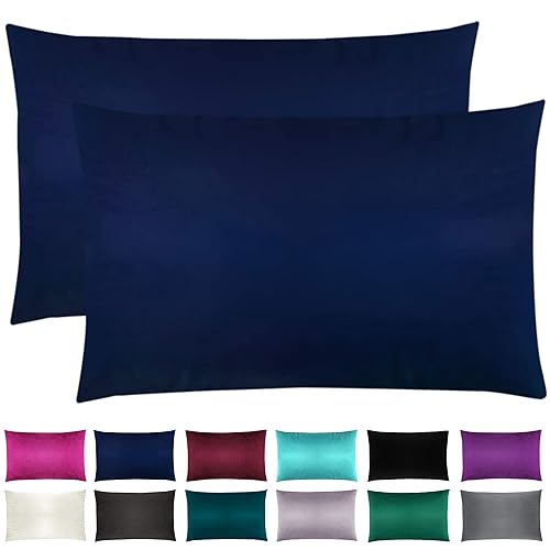 NEXCOVER Velvet Pillow Covers - Pack of 2 Pillowcases, 16 x 16 Inch Throw Pillow Cover, Decorative Square Pillowcase,Soft Cushio