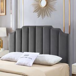 24KF Dark Gray Velvet Upholstered Queen Size Headboard Full Size Headboard,Tufted Headboard for Queen Bed Full Bed,Modern Vertic