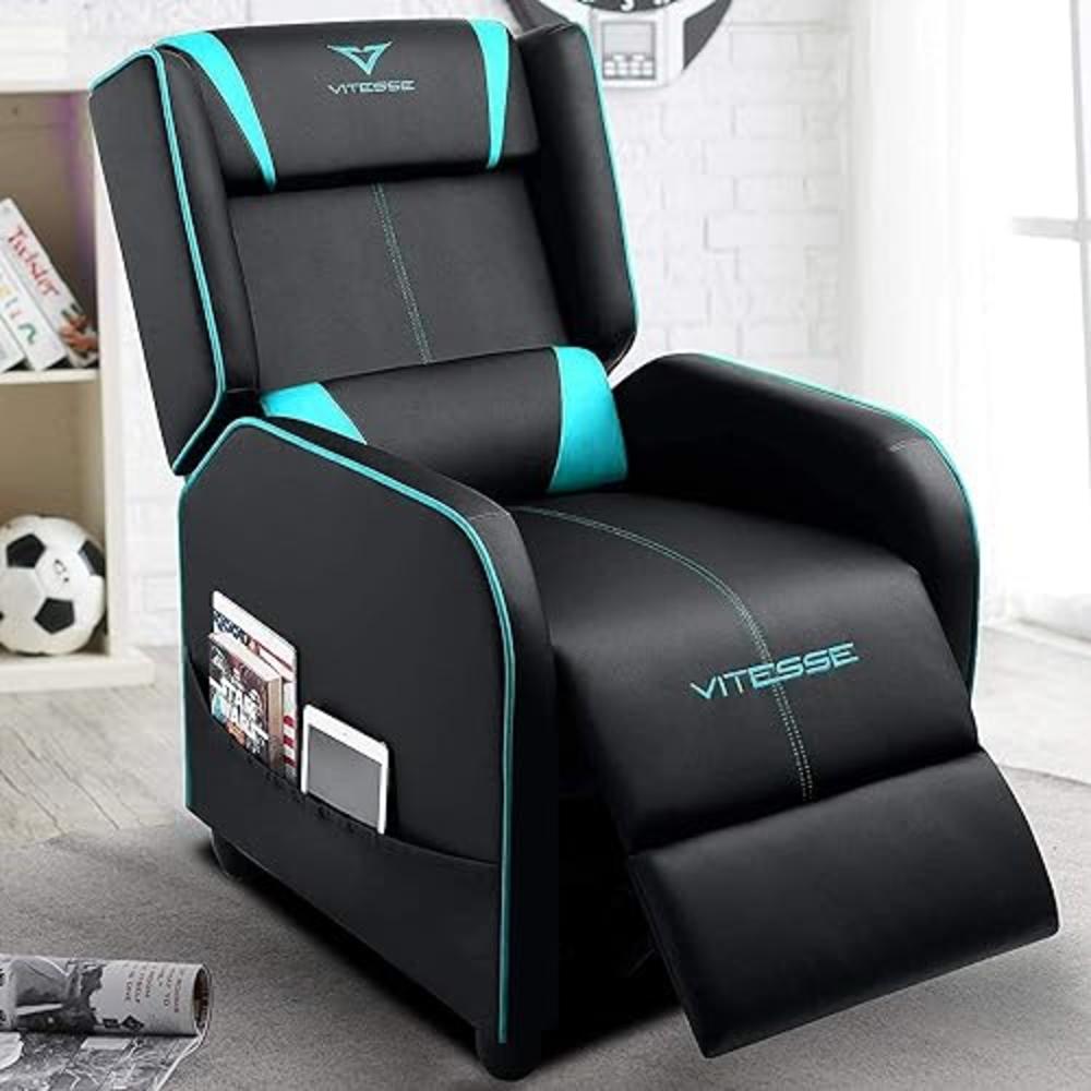 VITESSE VIT Gaming Recliner Chair Racing Style Single PU Leather Sofa Modern Living Room Recliners Ergonomic Comfortable Home Theater Se