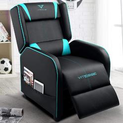 VITESSE VIT Gaming Recliner Chair Racing Style Single PU Leather Sofa Modern Living Room Recliners Ergonomic Comfortable Home Theater Se