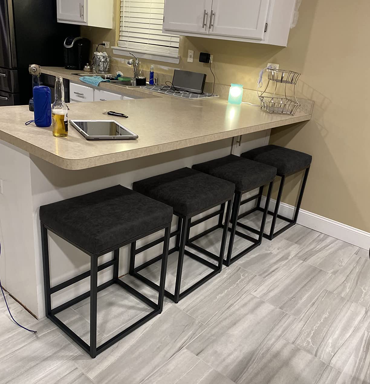 Kitchen Stools Set Amazon Prime Bar Stools MAISON ARTS Black