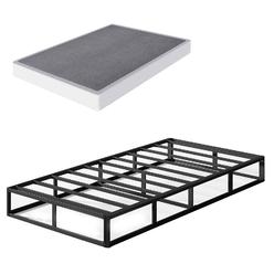 THEOCORATE California King Box Spring and Cover Set, 5 Inch Low Profile Metal BoxSpring, Heavy Duty Structure with Easy Clean Co