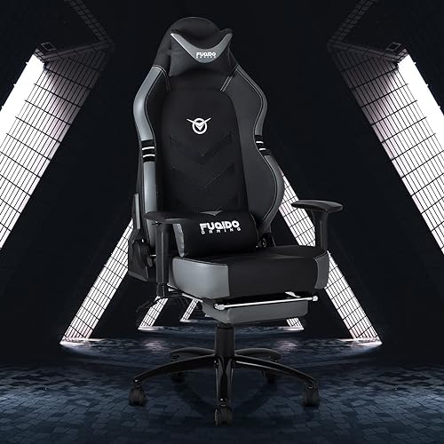 COLAMY Big and Tall Gaming Chair with Footrest 350lbs-Racing Style Computer Gamer Chair, Ergonomic High Back PC Chair with Wide Seat, R