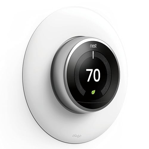 elago Wall Plate Cover Designed for Google Nest Learning Thermostat [White] - Compatible with Nest Learning Thermostat 1st/2nd/3