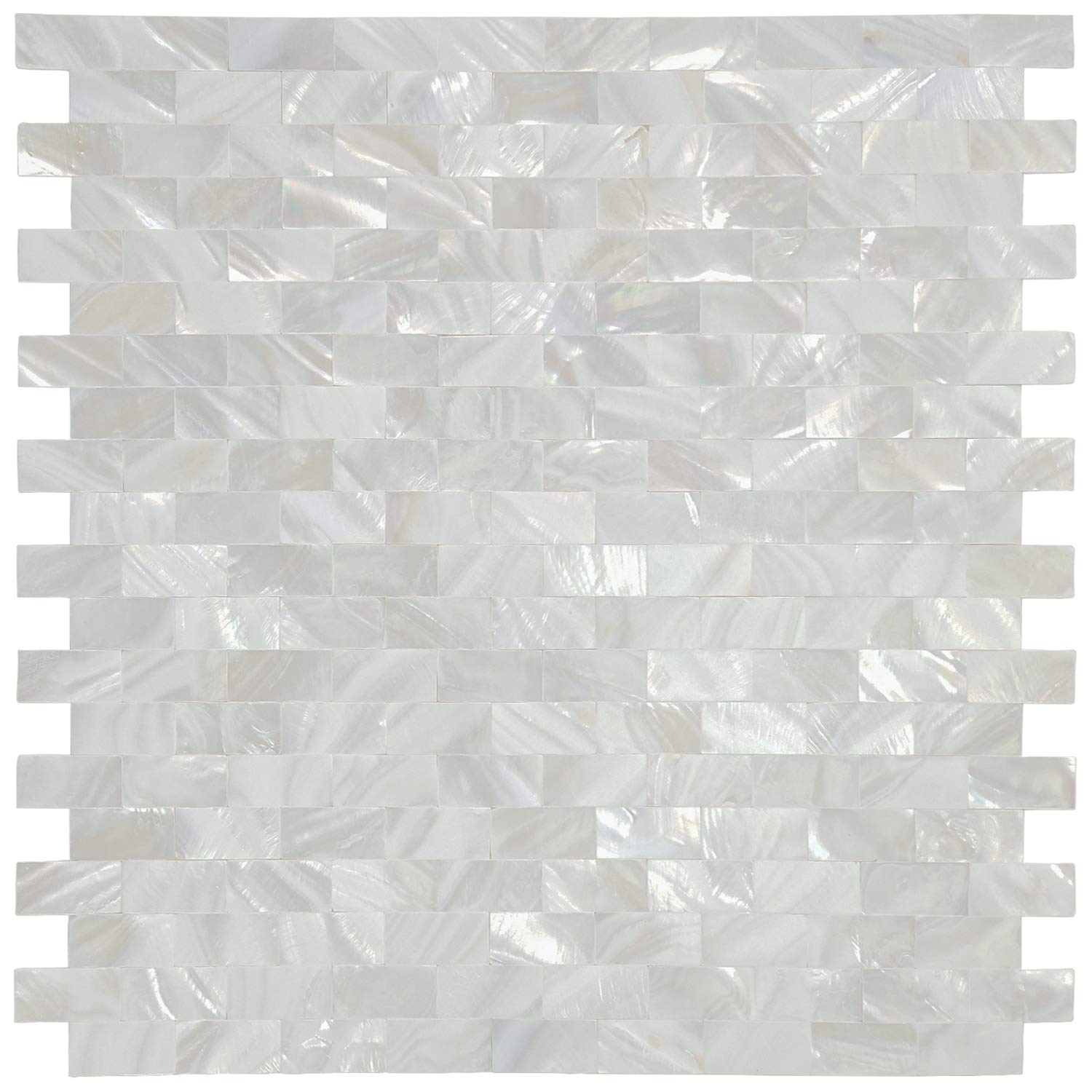 Art3d Mother of Pearl Shell Mosaic Tile for Kitchen Backsplash, 12"x12" (10 Tiles)