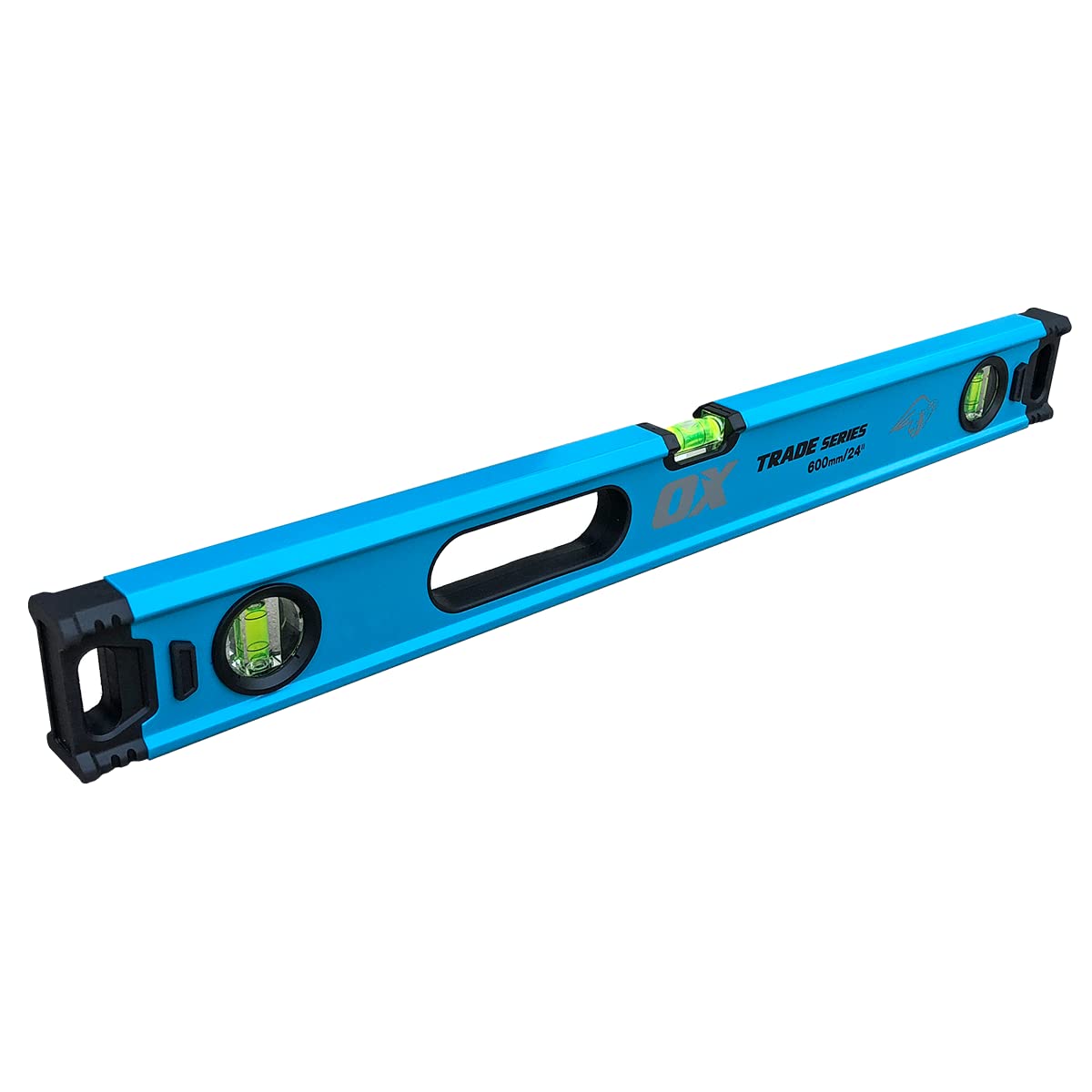 OX Tools Box Beam Level Non Magnetic 48 Inch Level, Aluminum Construction, Shock Absorbing End Cap, Rubberized Soft Grip Thru Ha