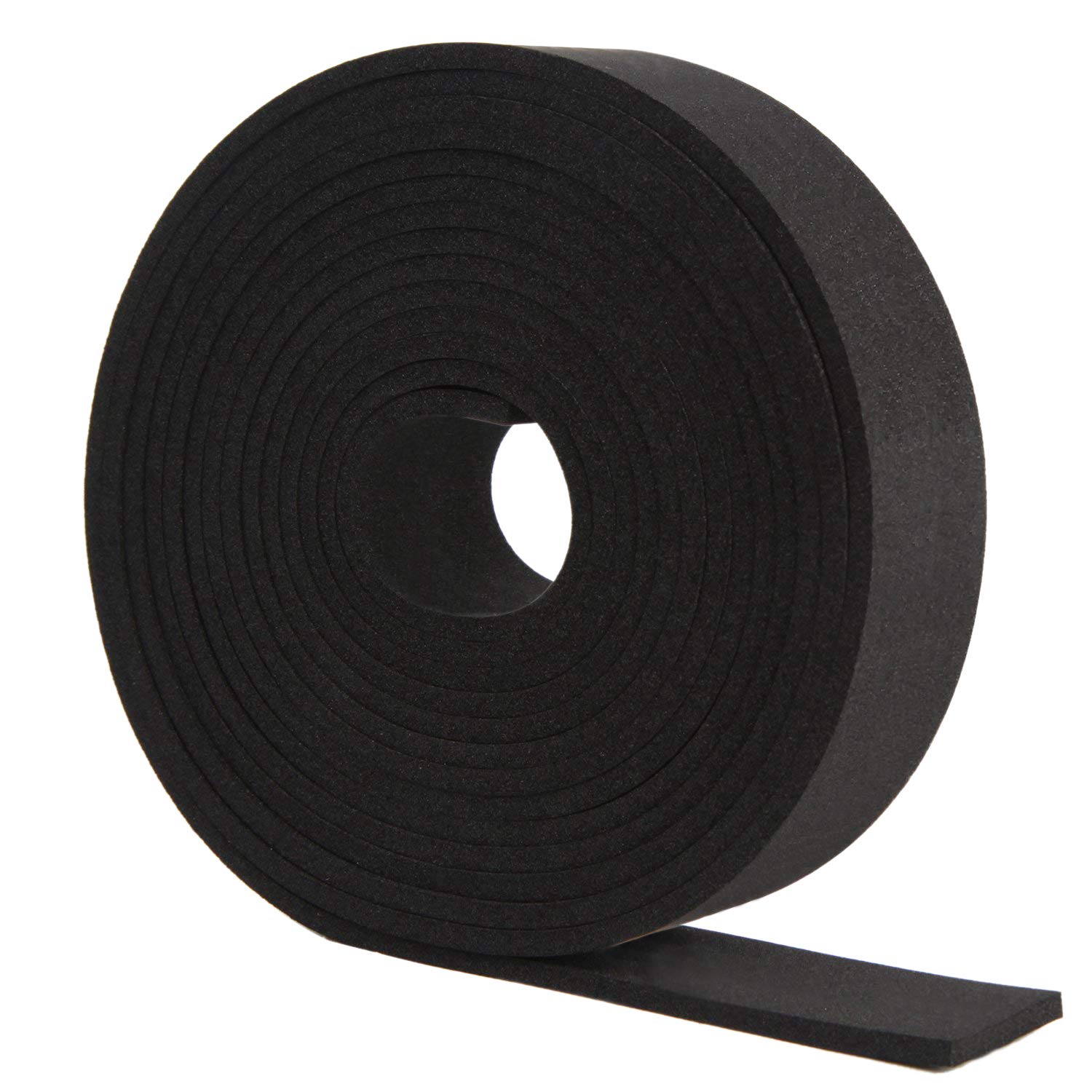 Neoprene Foam Strip Roll by Dualplex, 2 Wide x 10' Long x 1/16 Thick,  Weather Seal High Density Stripping Non Adhesive - Weath