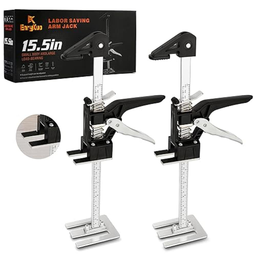 EnryKuo Labor Saving Arm Jack 2 Pack,15.5 Inch Multifunctional Furniture Lifter Jacks for Installing Cabinets and Wall Tile Heig