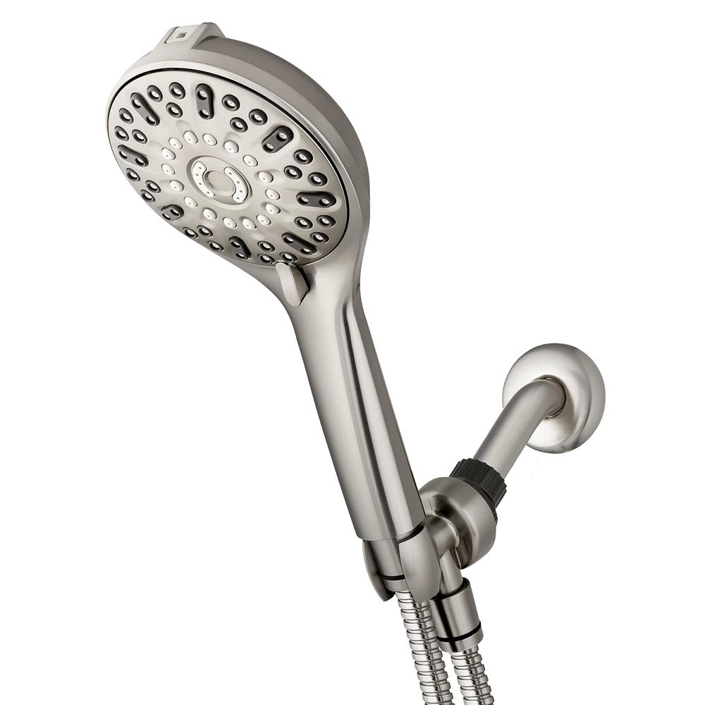 Waterpik ShowerClean Pro Hand Held Shower Head High Pressure Rinser With Built-in Power Jet -Wash, Shower -Cleaner In Brushed Ni
