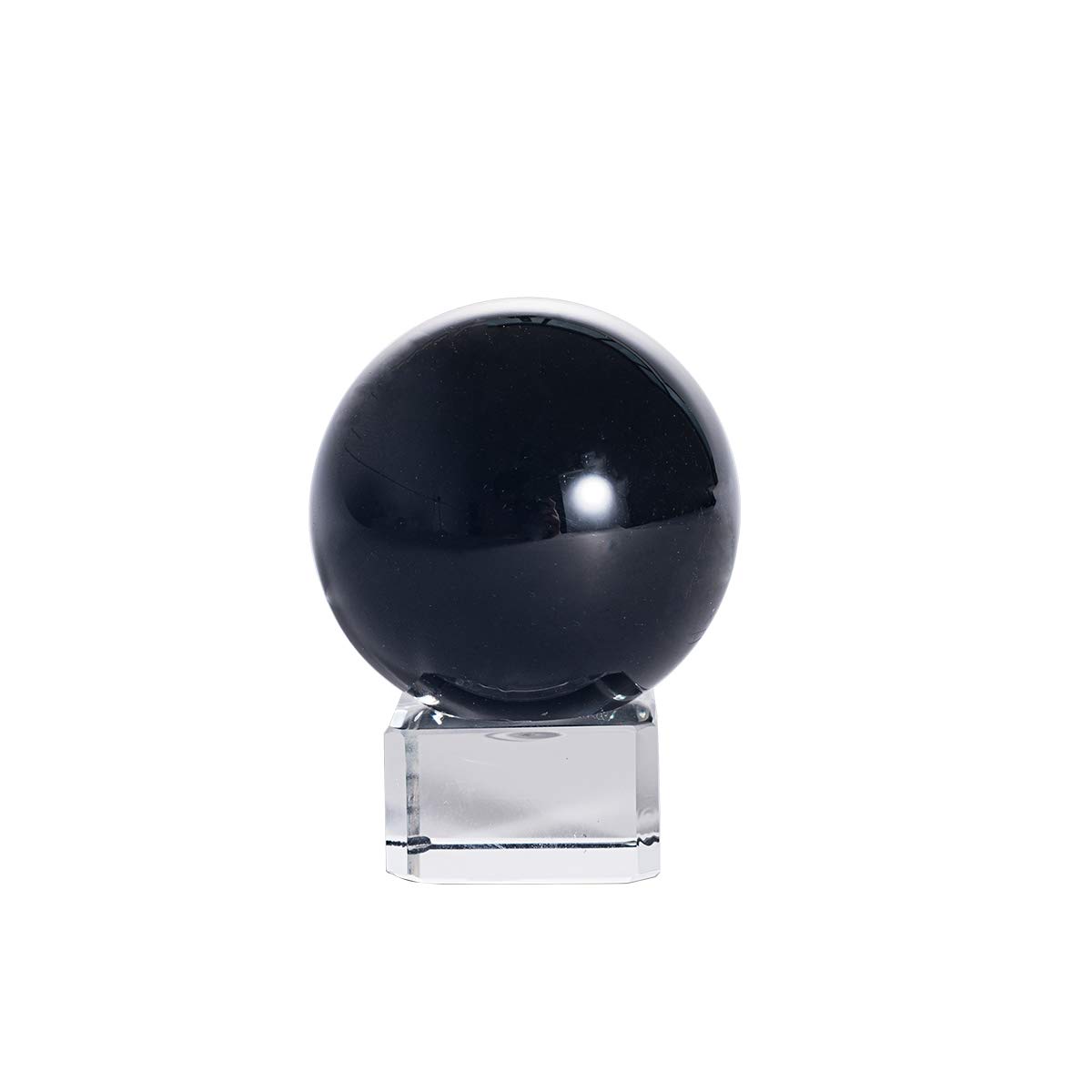 LONGWIN 40mm(1.6 inch) Solid Mini Fengshui Crystal Ball Healing Crystals(Black)