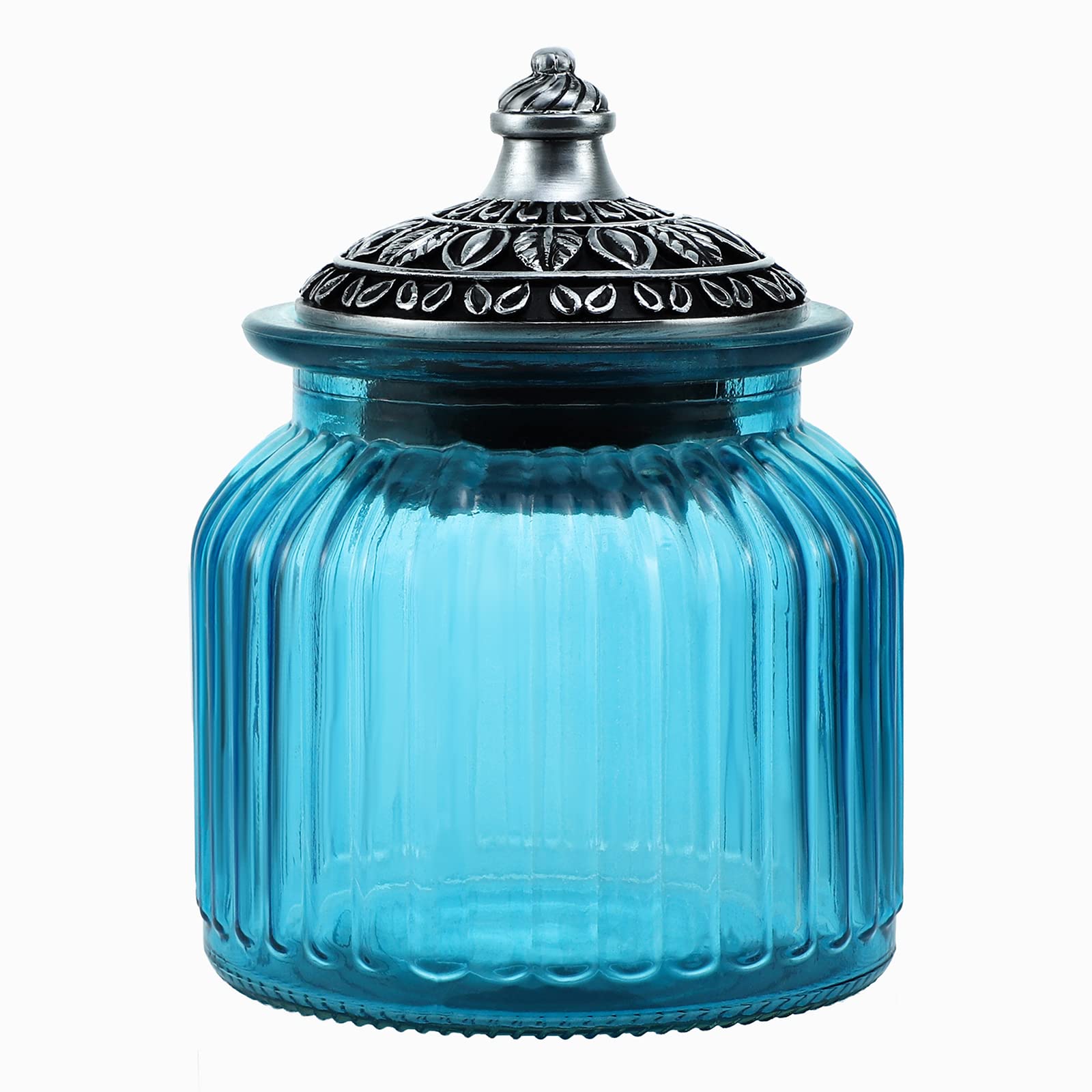 SOCOSY Vintage Crystal Glass Candy Jar with Lid Food Jar Nut Jar Jewelry Box Wedding Candy Buffet Jars Kitchen Storage Assorted 