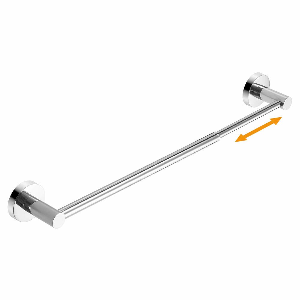 Hoimpro Adjustable 15.2 to 27.8 Inch Single Towel Bar for Bathroom, Expandable SUS304 Stainless Steel Bath Towel Holder, Wall Mo