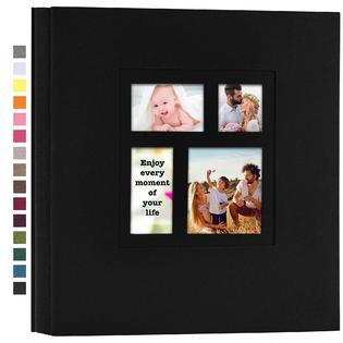 potricher Photo Album 4x6 1000 Photos Linen Hardcover Large Capacity for  Family Wedding Anniversary Baby Vacation (Black, 1000 P