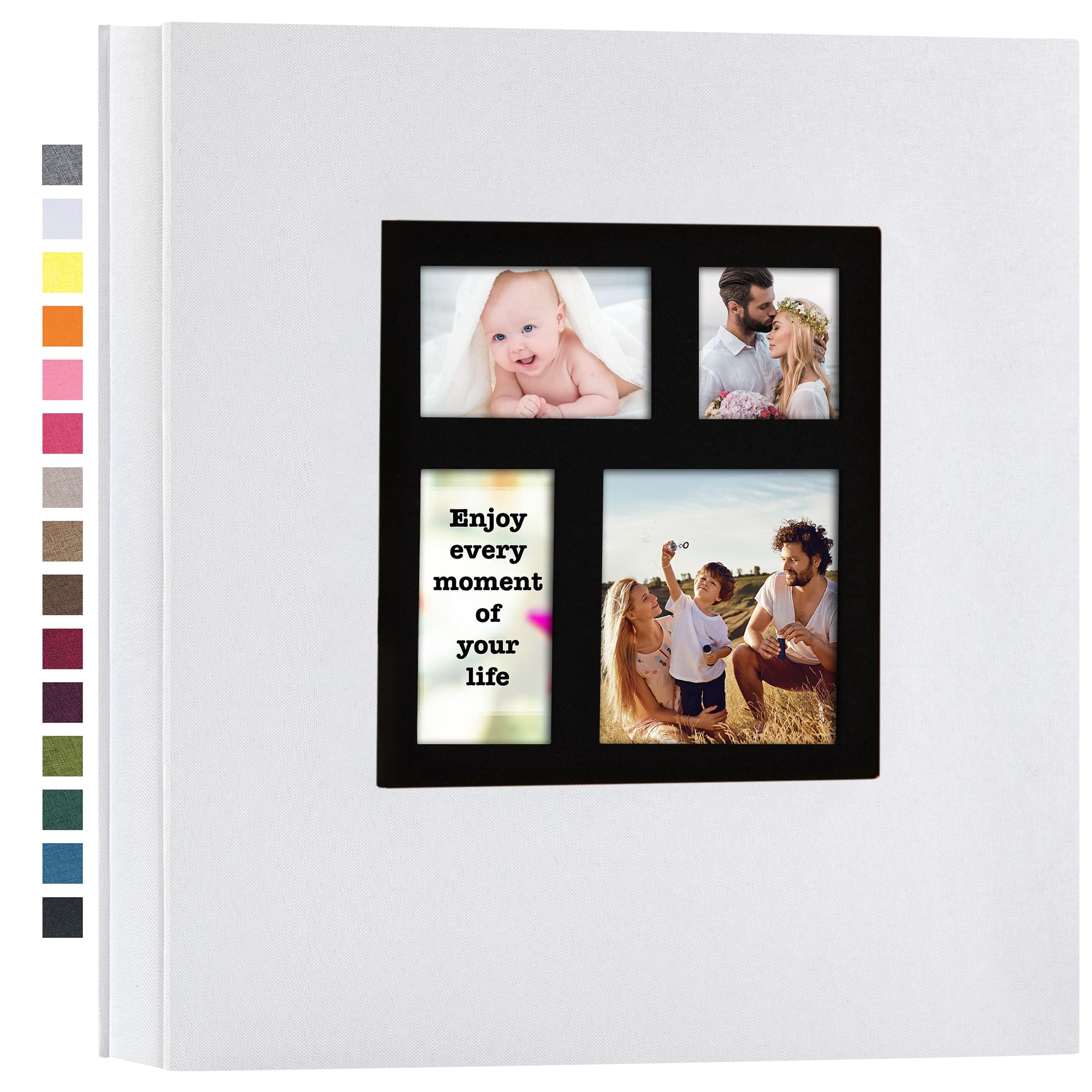 potricher Photo Album 4x6 1000 Photos Linen Hardcover Large Capacity for  Family Wedding Anniversary Baby Vacation (White, 1000 P