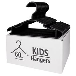 GoodtoU Child Hangers Baby Hangers for Closet Kid Hangers Clothing Hangers for Toddler Clothes Plastic 60 Pack Black