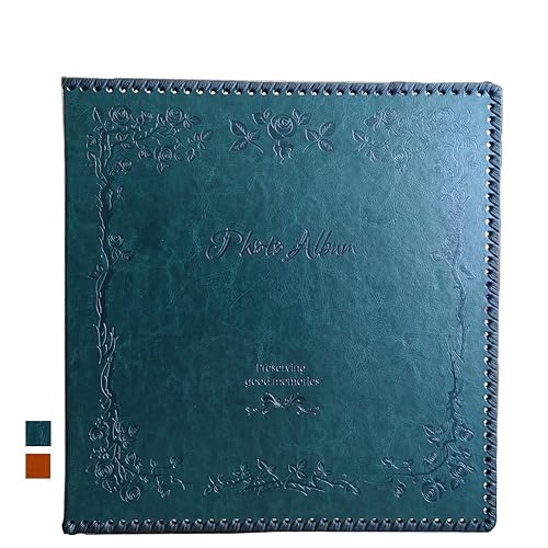TO017 Totocan Photo Album Self Adhesive Pages, Large Self-Stick Page  Picture Album Leather Vintage Inspired Cover, Hand Made DIY Album