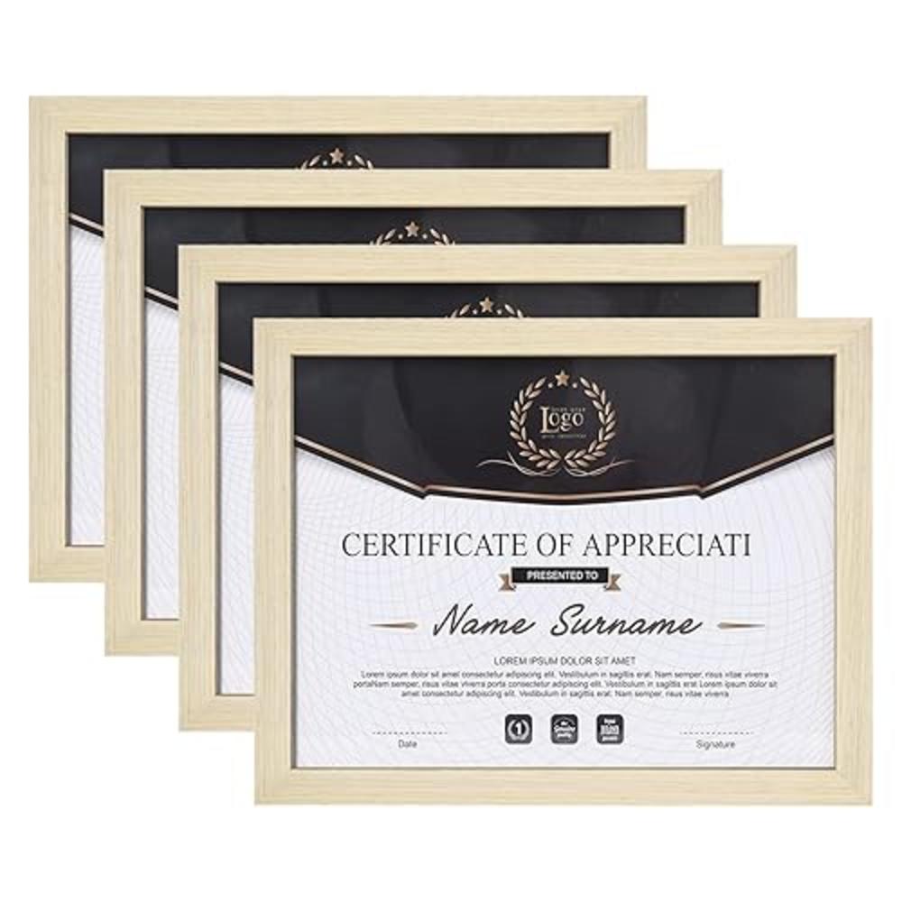 KINLINK 8.5x11 Picture Frames Natural Wood Diploma Frames with Acrylic ...