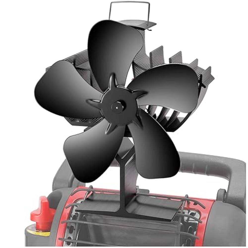 CWLAKON Wood Stove Fan Heat Powered, Large Size Fireplace Fan for Heaters Gas/Pellet/Wood Burning Stove Top, Thermal Fan Non Ele
