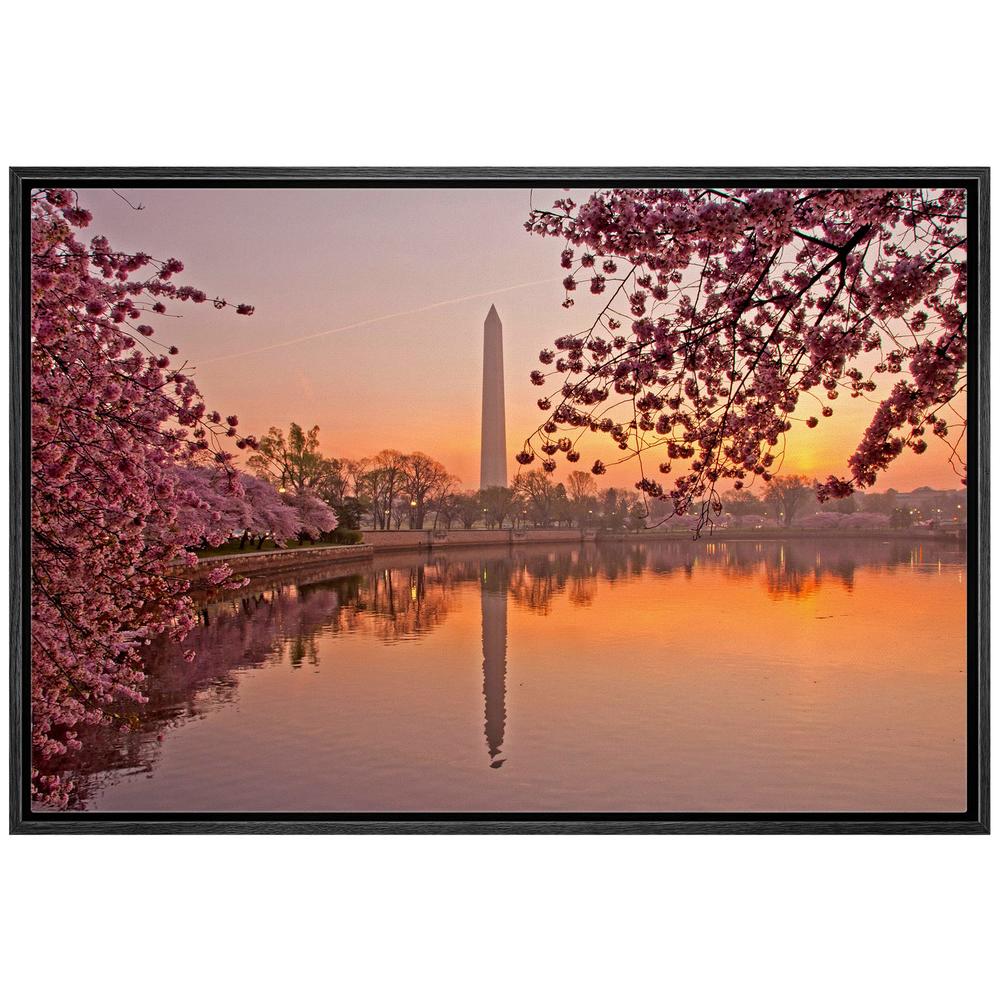 wall26 Framed Canvas Prints Wall Art - Cherry Blossom Festival at The National Mall Washington, DC | Modern Wall Decor/Home Art Stretch