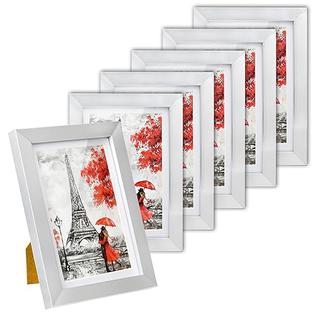 BEYAHELA Classic Picture Frame 4x6 Silver - 4x6 Photo Frame