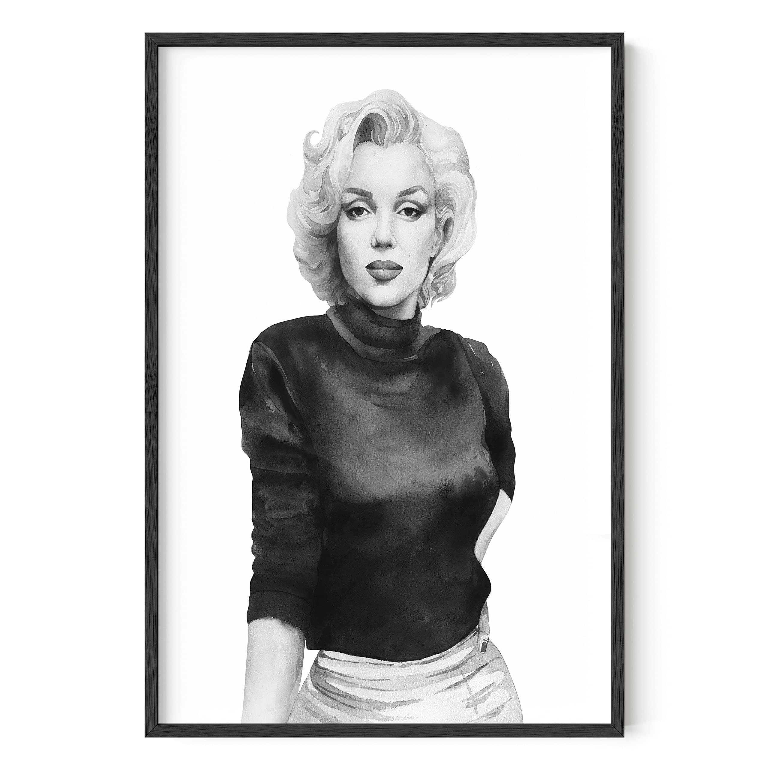 HAUS AND HUES Marilyn Monroe Poster Marilyn Monroe Wall Art Black and White Marilyn Monroe Pictures Monroe Decor Marilyn Monroe 