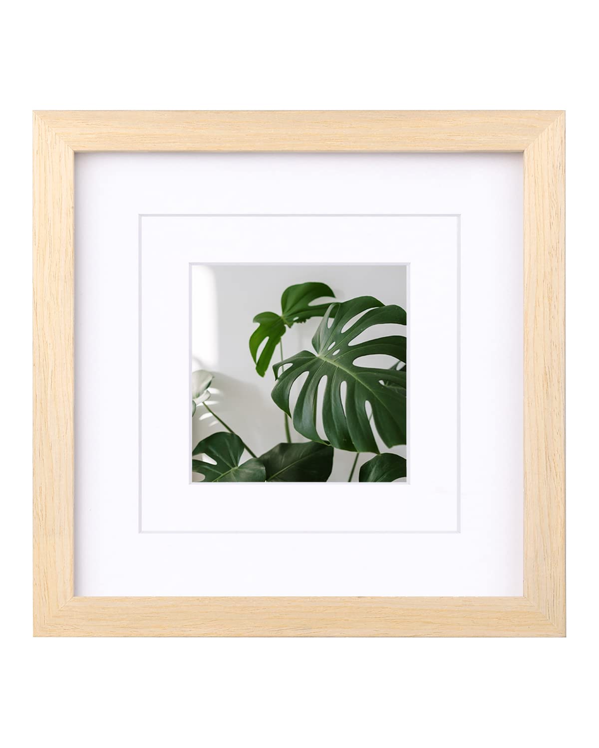 Egofine 8x8 Picture Frame Made of Solid Wood with Plexiglass