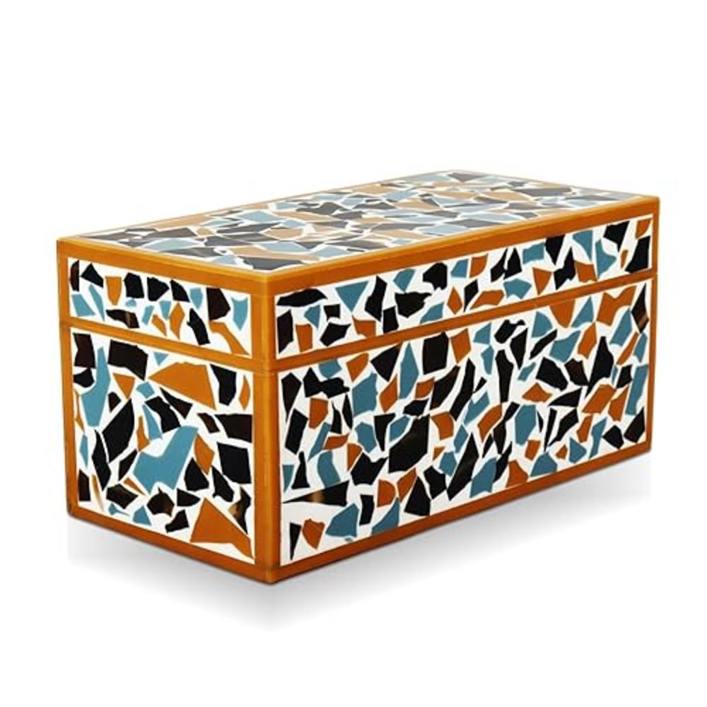 Handicrafts Home Decorative Box - Handmade Jewelry Organizer Box with Lid - Keepsake Box for Home Decor, Jewelry, Accessories, C