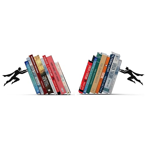 Artori Design Book Ends to Hold Books Heavy Duty - Hidden Metal Bookends for Shelves Desk - Bookend Book Holder for Home Decorat