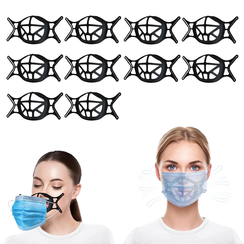 LOBUWEILY 3D Face Mask Bracket 10PCS 3D Silicone Mask Bracket Breathe ...
